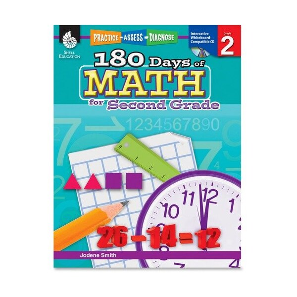 Shell Education Teacher Created Materials Teachers Aid Book, 180 Days of Math, GR 2 SHL50805 - main